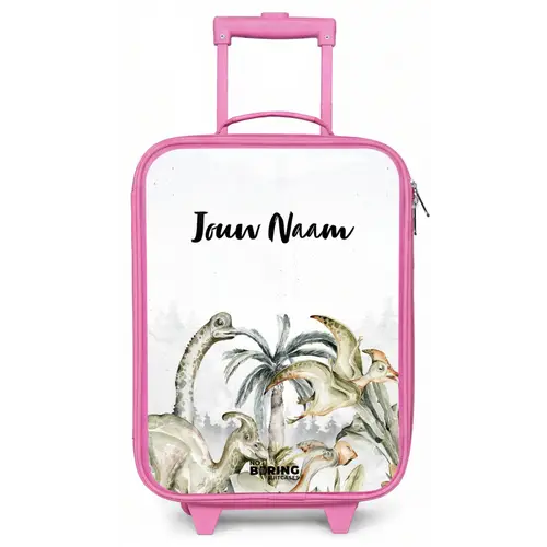 Dino Jungle Kinderkoffer - Roze klein -zz3dotto