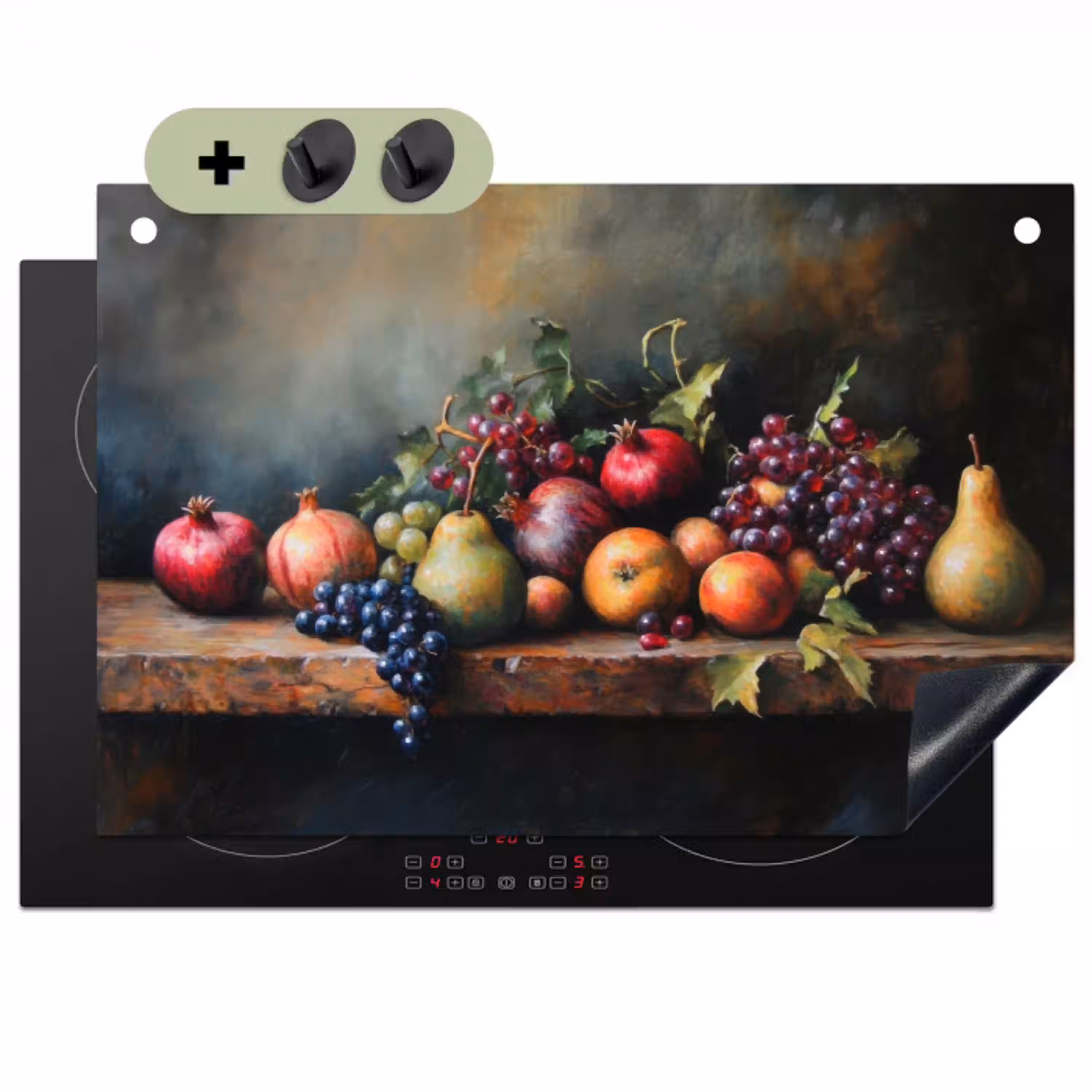 Rustiek - Stilleven - Fruit Inductie beschemer met haakjes klein -3d