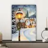 Kerstdorp - Huizen - Sneeuw - Kerst canvas 2cm klein -sfeer6