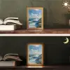 Zee - Golven - Rotsen - Meeuwen Light Box met kabel (Tafellamp) klein -sfeer3