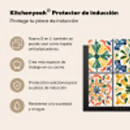 Spaans - Tegels - Keramiek - Bloemen Inductie beschermer vinyl 3mm middel -zzzzzzusp-haakje_ES