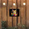Kat - Eten - Patat - Graffiti - Abstract tuinposter los doek klein -sfeer1