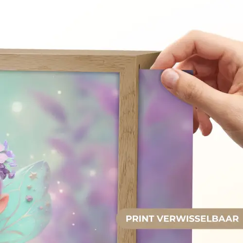 Fee - Paars - Sprookje Light Box met batterij (Wandlamp kind) middel -USP_websiteprintNL