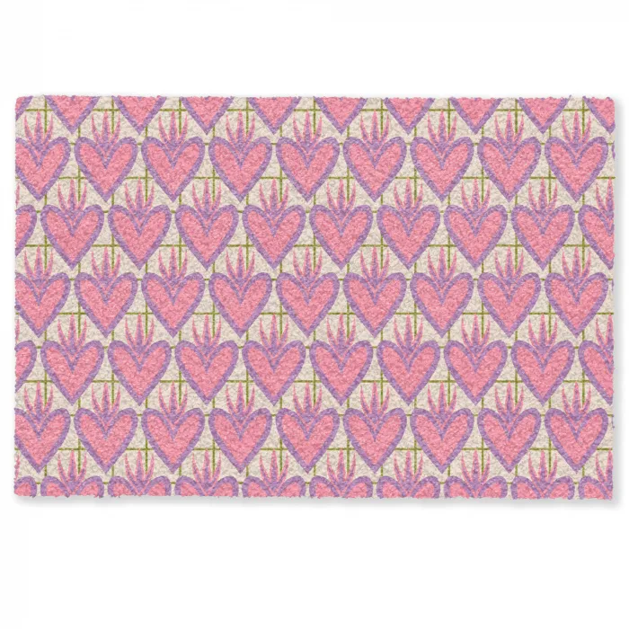 Patroon - Roze - Hartjes Deurmat klein 898 -zkaufland3d