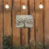 Boom - Bloemen - Wit - Natuur - Kunst tuinposter los doek klein -sfeer1