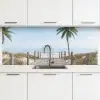 Palmbomen - Pad - Horizon keuken achterwand 2 middel -3d