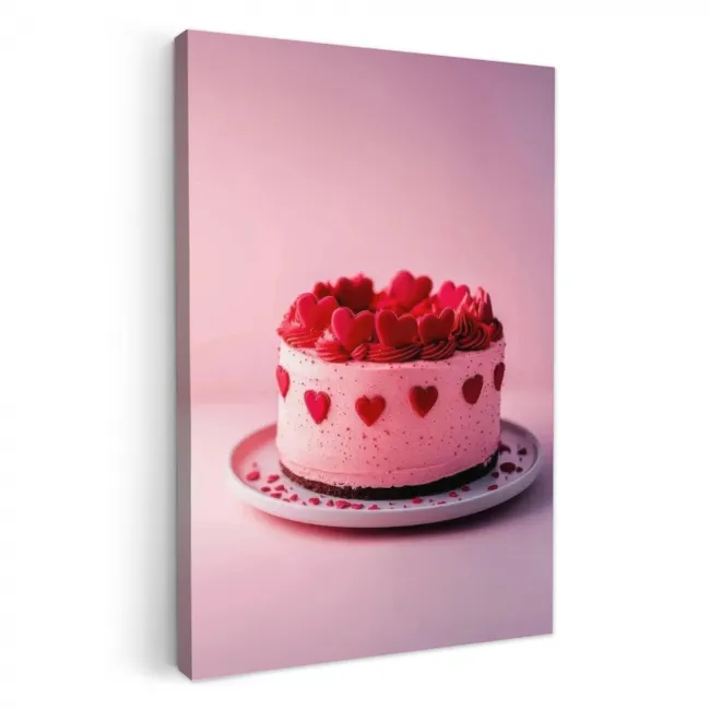 Taart - Hart - Roze KitchenYeah - Keuken - Canvas klein -3d