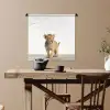 Leeuw - Welp - Kinderen - Jongens - Dieren - Meisjes Wandkleed katoen klein -sfeer6