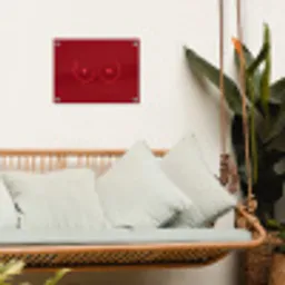 Minimalistisch - Lijnillustratie - Rood tuinposter los doek klein -sfeer7