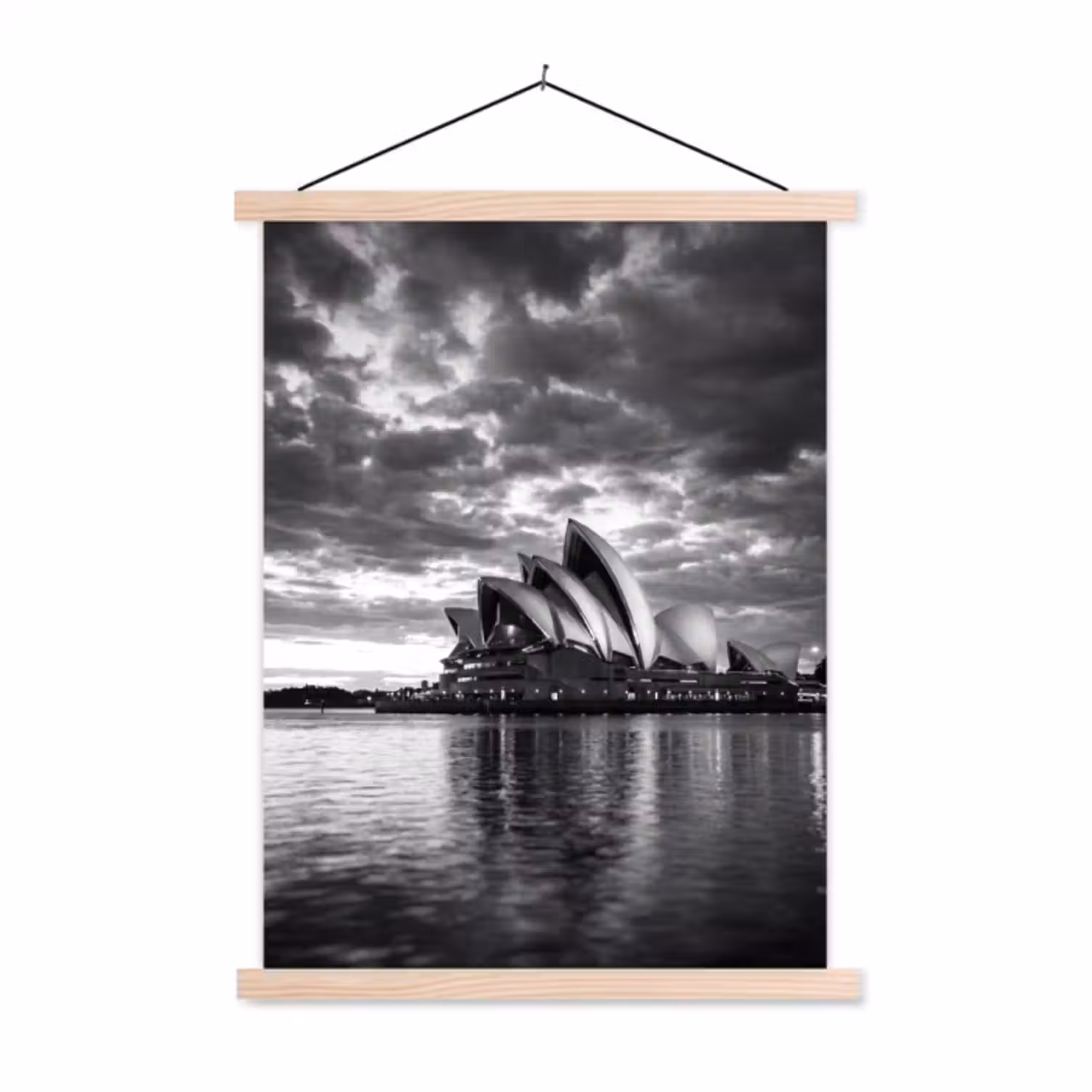 Hanging Poster - Architecture - Water - City - Modern - Black and White