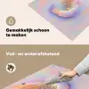 Garnaal - Subtiele structuur - Blauw - Roze Inductie beschemer met haakjes middel -ky-schoon-nl