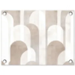 Abstracte bogen - Modern - Beige tuinposter los doek klein -3d