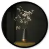 Bloembollen - Wit - Vaas - Minimalistisch Fotolijst rond zonder passe partout klein -3d