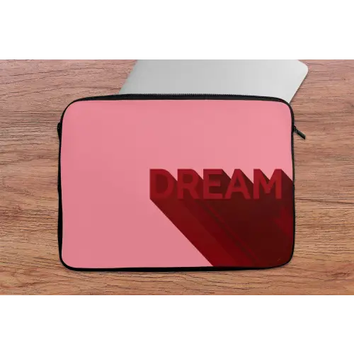 Dream - 3D - Rood - Roze laptophoes neopreen klein -tafel