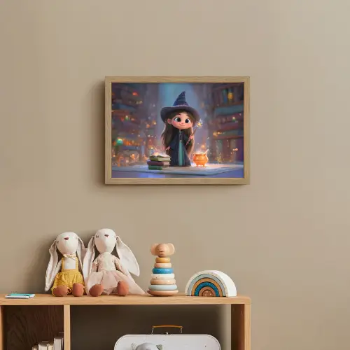 Tovenares - Magie - Toverstaf - Sterren Light Box met batterij (Wandlamp kind) middel -sfeer2_kind
