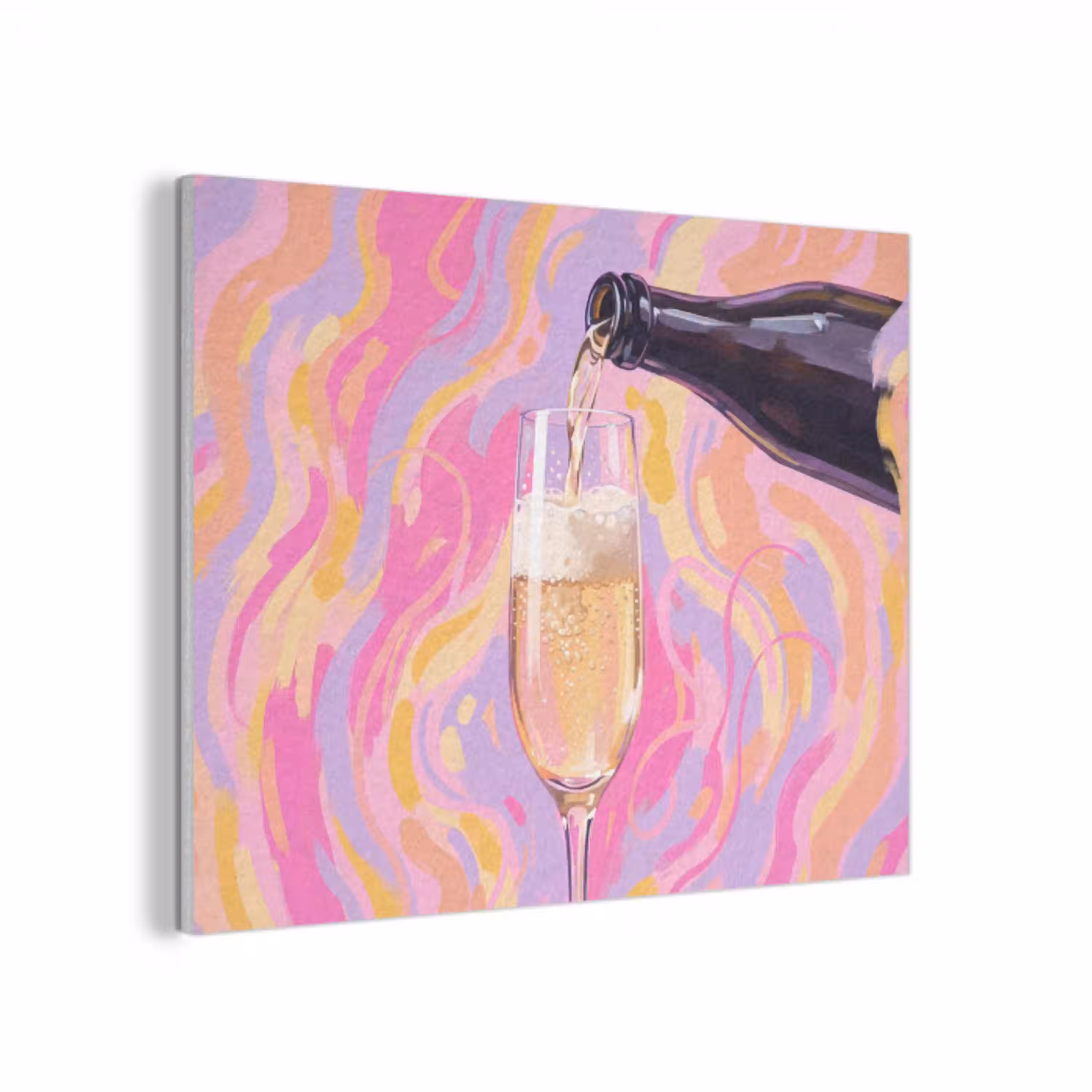 Drank - Inschenken - Feest - Abstract - Roze PET vilt klein -3d