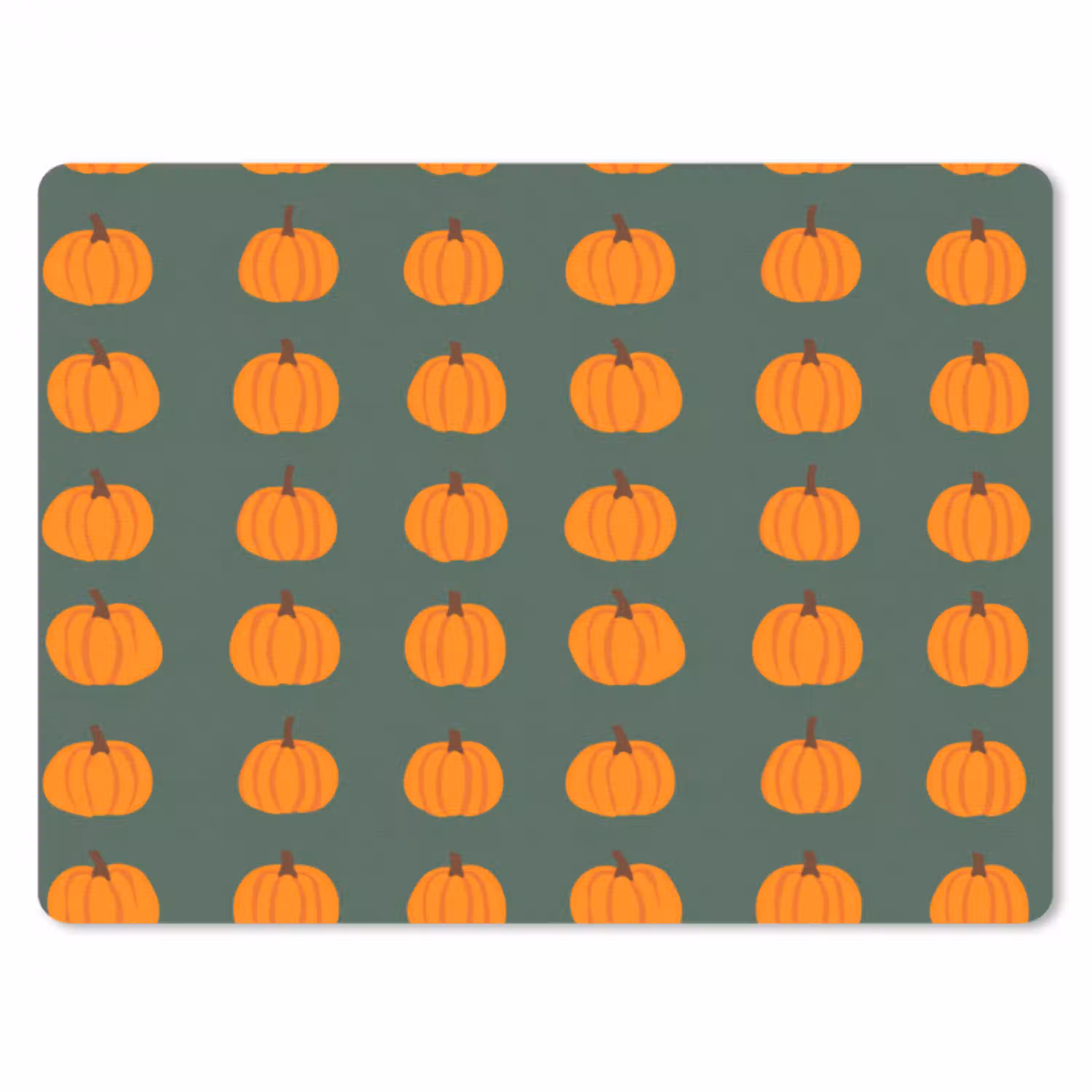 Pompoen - Patroon - Oranje muismat rubber klein 262 -3d