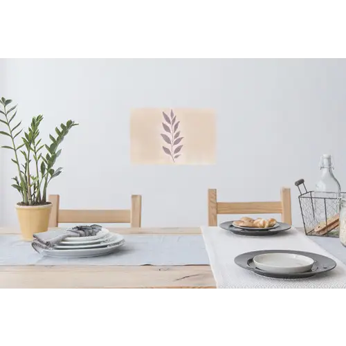Tak - Bladeren - Minimalistisch - Beige Muursticker klein -eettafel