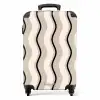 Verticale golven in crème tinten NBS - Handbagage koffer - Unisex middel -productfoto_recht