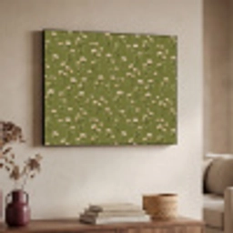 Landelijk - Bloemen -  Groen Textielframe zwart klein 947 -sfeer3