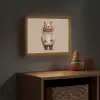 Beer - Witte bloemen - Knus Light Box met batterij (Wandlamp kind) middel -sfeer5_kind