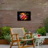 Peper - Graffiti - Verf - Abstract - Modern - Kleurrijk Tuinposter op houten frame 2 cm dik klein -sfeer3