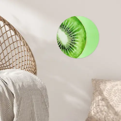 Kiwi - Groen - Fris Wandcirkel behangsticker klein -sfeer4