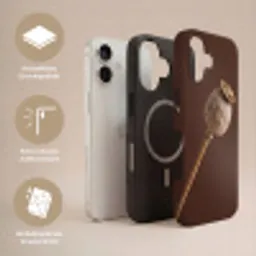 Papaverbol - Droogbloem - Bruin - Minimalistisch Toughcase MagSafe Apple iPhone 17 klein -USP_Lagen_DE