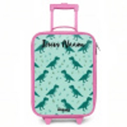 Dinos - Patroon - Groen Kinderkoffer - Roze klein -3d