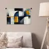 Abstract - Vormen - Goud - Blauw - Geometrisch Wandkleed katoen klein -sfeer4