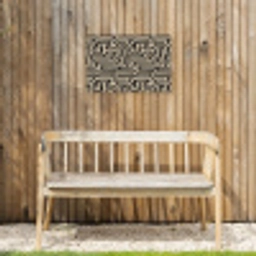 Grafisch - Lijnen - Zwart Tuinposter op houten frame 2 cm dik klein 845 -sfeer4