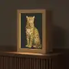 Panter - Realistisch - Bruin Light Box met kabel (Tafellamp) klein -z3d_website