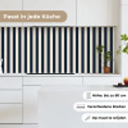 Verticale strepen - Blauw - Crème keuken achterwand 2 middel 871 -sfeer4_DE