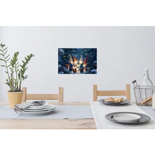 Winter - Gnooms - Eekhoorns - Meerkleurig Muursticker klein -eettafel