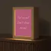 eat me out don't stress me out - Roze - Minimalistisch Light Box met kabel (Tafellamp) klein -z3d_website