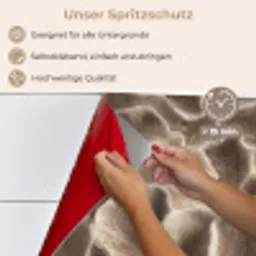 Waaiervorm - Beige - Vezel textuur keuken achterwand spatscherm klein 900 -spatscherm_DE