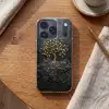 Bladeren - Goud - Boom - Rots Telefoonhoesje iPhone 17 Pro klein -sfeer1