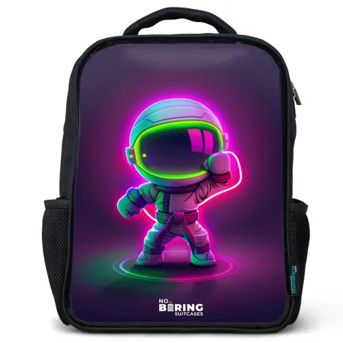 Space karate neon Rugzak - Zwart middel -3d