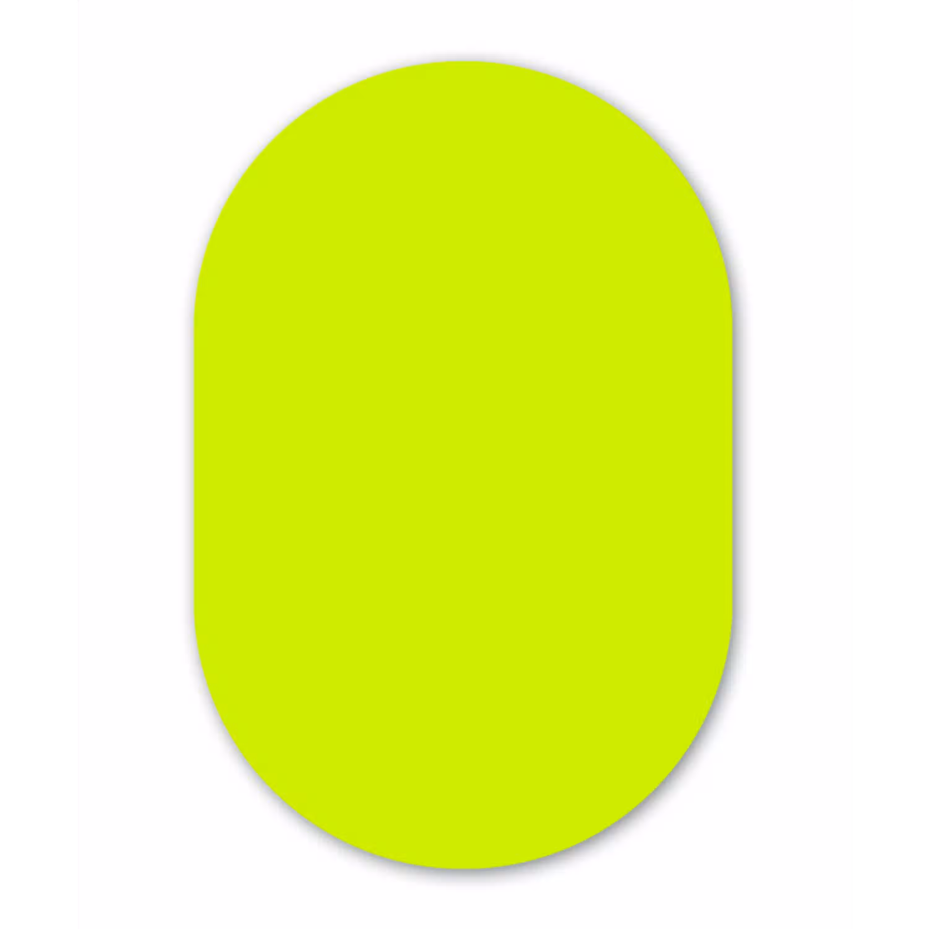 Electric - Lemon - Geel Wandcirkel Ovaal Aluminium middel 839 -3d