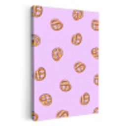 Pretzels - Eten - Paars KitchenYeah - Keuken - Canvas klein -3d