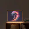 Astronaut - Ruimte - Surfen - Kleurrijk Light Box met batterij (Wandlamp kind) middel -sfeer1_kind
