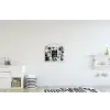 Vormen - Gezocht - Zwart - Abstract textielposter latten blank klein -kinderkamer