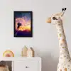 Paardenbloem - Bloemen - Zonsondergang - Horizon - Nacht fotolijst zwart zonder passe partout klein -usfeer4_kinderkamer
