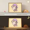 Pinguïn - Rolschaatsen - Geel - Energiek Light Box met batterij (Wandlamp kind) middel -sfeer3_kind