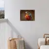 Close-up - Kikker - Tulp - Rood tuinposter los doek klein -sfeer8