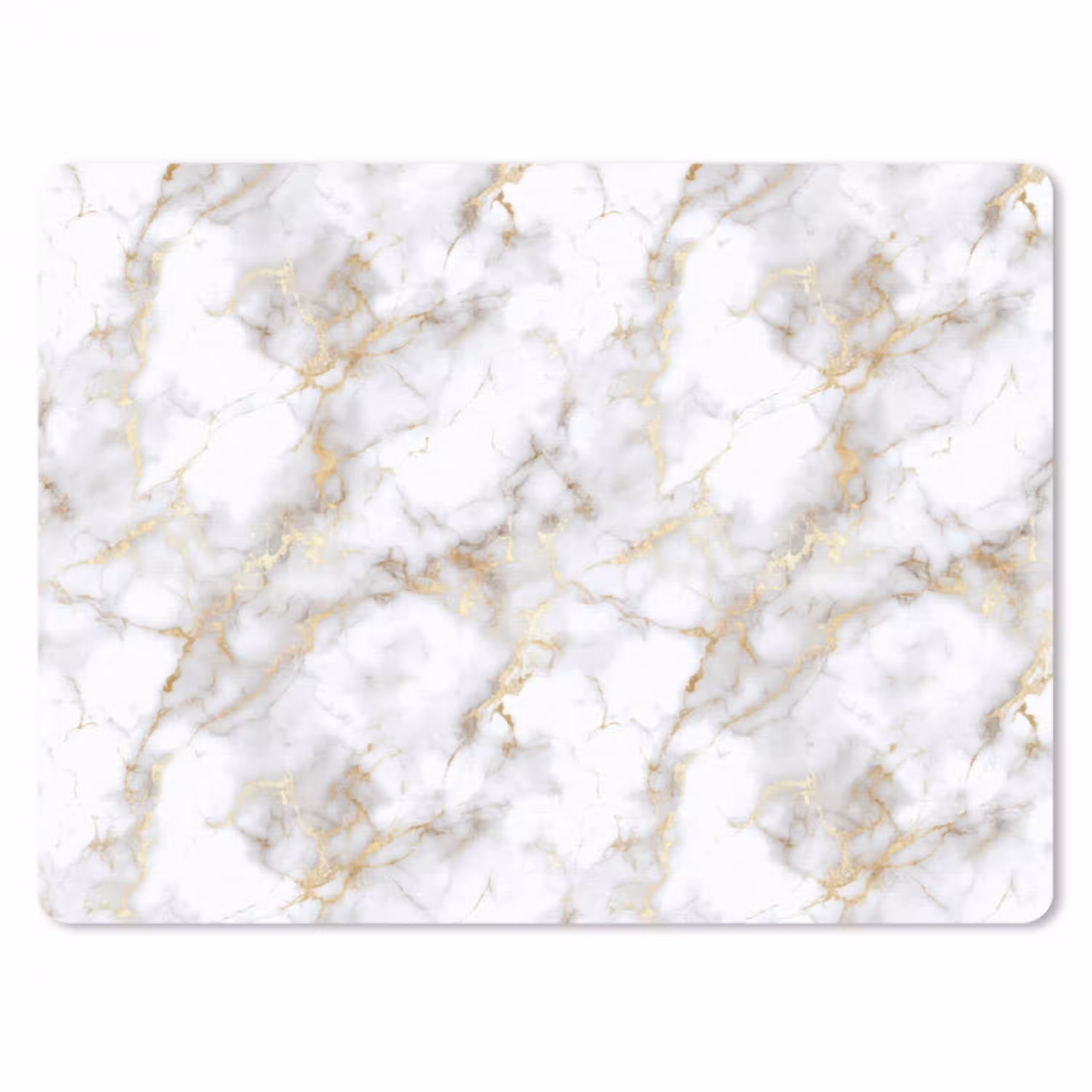 Gouden aders - Marmer - Wit muismat rubber klein 262 -3d