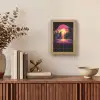 Stad - Gebouwen - Zon - Geel Light Box met kabel (Tafellamp) klein -sfeer2