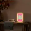 Grateful - Groen - Grafisch - Vloeiend Light Box met kabel (Tafellamp) klein -sfeer4