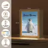 Pinguïn - Sneeuw - Landschap - Wit Light Box met kabel (Kinderlampje) klein -USP_NL