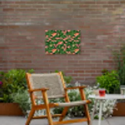 Groen - Rode - Kersen - Bladeren Tuinposter op houten frame 2 cm dik klein 845 -sfeer3